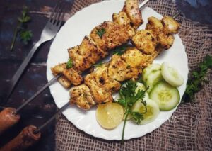 Grilled Malai Chicken with Fries